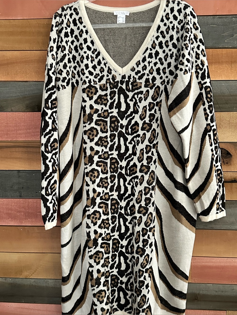 Venus Knit Dress Animal print 2X